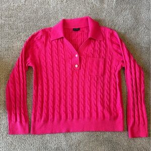Talbots Vibrant Pink Cowl Neck Sweater